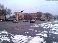 Площадь Бешагач зимой